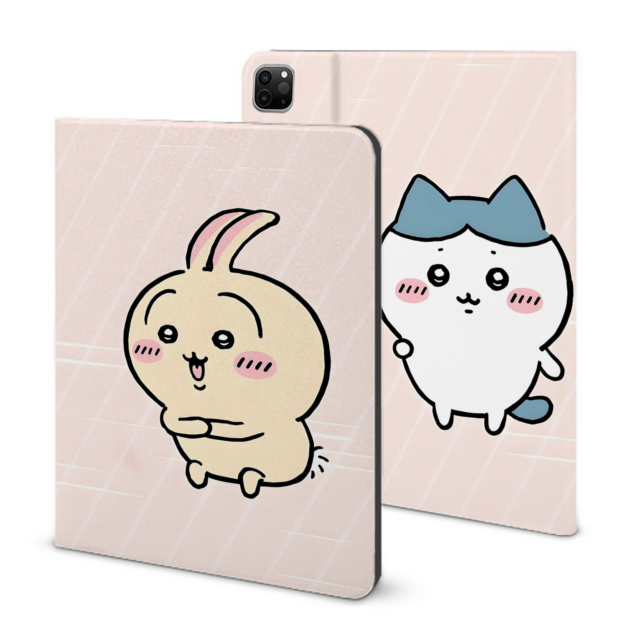 （画像用） ちいかわ Chii-kawa IPad ケース ブック型 PUレザー TPU 耐衝撃 軽量 薄型 ペン収納なし 全面保護 IPad 各モデル対応